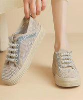 Casual Splicing Flat Feet Shoes Black Breathable Mesh